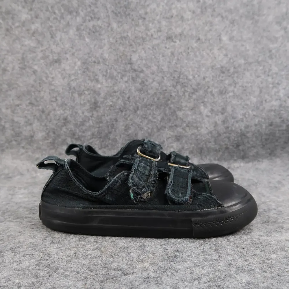 Converse Shoes Kids Infant 8 Sneakers Double Strap All Star Trainer Black Canvas